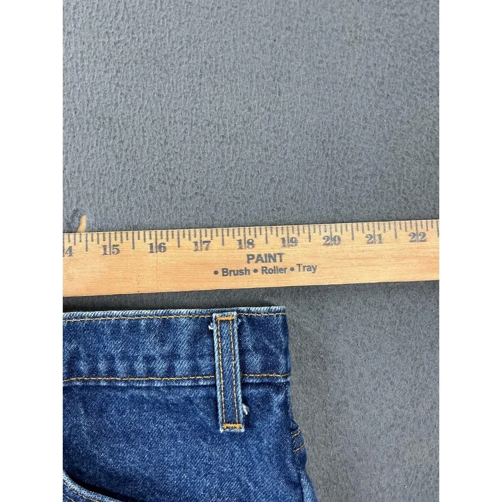 Levis Shorts Mens 40 Blue Dark Wash Denim Bermuda Frayed Hem 12 Inseam